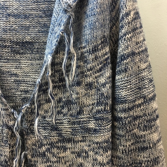 full tilt space dyed fringe hooded duster sweater coat sz.l - Picture 3 of 9